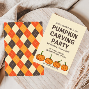 Pumpkin Carving Party Inbjudningar