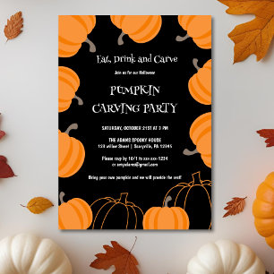 Pumpkin Carving Party Inbjudningar