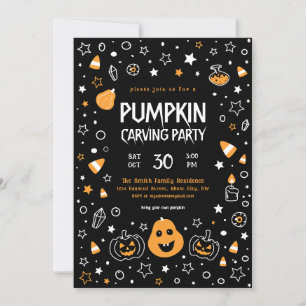 Pumpkin Carving party Inbjudningar
