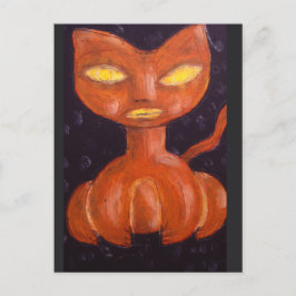 Pumpkin Cat Card från Denis Gaston Art Vykort