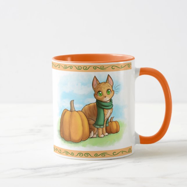 Pumpkin Cat Mugg (Höger)