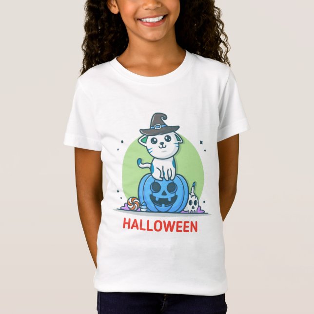 Pumpkin Cat T Shirt (Framsida)