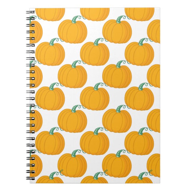 Pumpkin Charm: Vintage Hand-Drawn Mönster. Anteckningsbok (Framsidan)