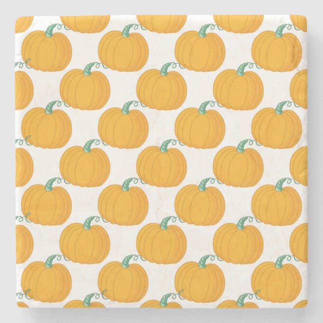 Pumpkin Charm: Vintage Hand-Drawn Mönster. Stenunderlägg (Framsidan)