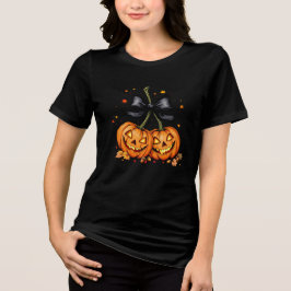 Pumpkin Cherries Autumn Halloween T Shirt