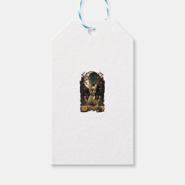 Pumpkin Chihuahua costume på Chihuahua Halloween Presentetikett (Framsidan)