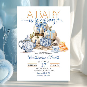 Pumpkin Chinoiserie Baby är en babystötare Inbjudningar