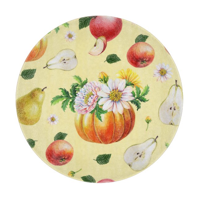 Pumpkin, Chrysanthemum: illustration av höstfrukte (Framsidan)