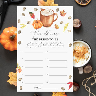 Pumpkin Coffee Hur gammal var den blivande bruden