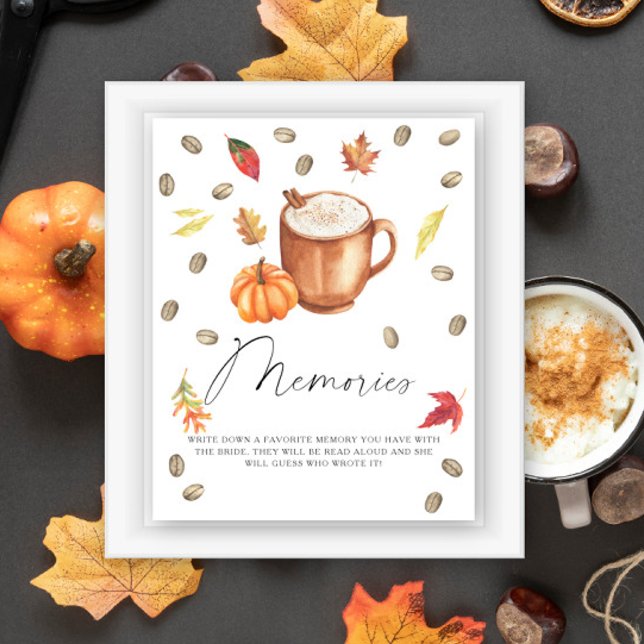 Pumpkin Coffee Memories med bruden Poster (Skapare uppladdad)