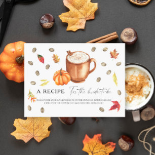 Pumpkin Coffee möhippa Recipe för bruden Tilläggskort