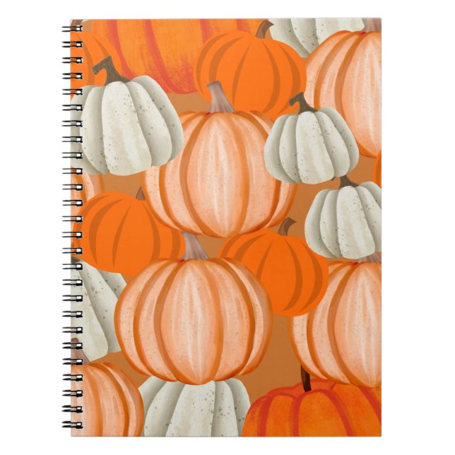Pumpkin Collage Notebook – Autumn Aesthetic  Anteckningsbok (Framsidan)