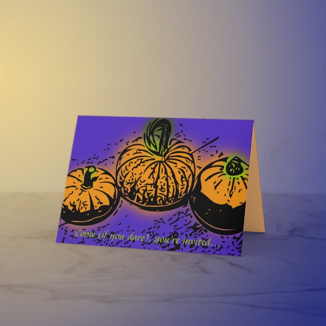 Pumpkin Conspiracy Hallowos partiinbjudan Tack Kort (Skapare uppladdad)