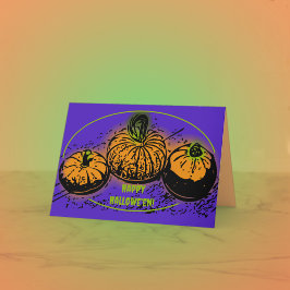 Pumpkin Conspiracy HallSkor'en Greeting Card Tack Kort