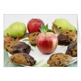 Pumpkin Cookies Autumn Scene Hälsningskort