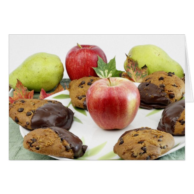 Pumpkin Cookies Autumn Scene Hälsningskort (Framsidan Horizontal)