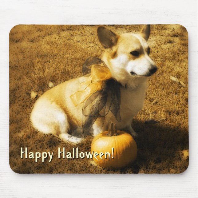 Pumpkin Corgi Mousepad Musmatta (Framsidan)