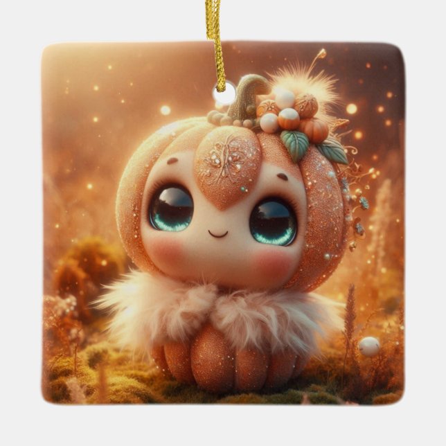 Pumpkin Creature Julgransprydnad Keramik (Framsida)