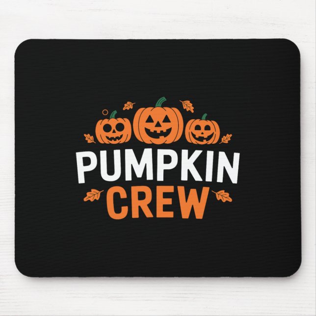 Pumpkin Crew Funny Matching Pumpkin Patch-familjen Musmatta (Framsidan)