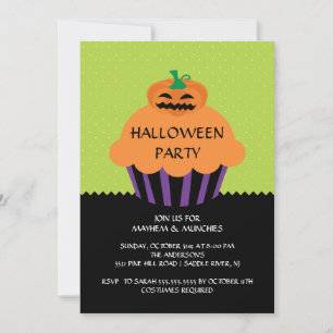 Pumpkin Cupaka Halloween fest inbjudan