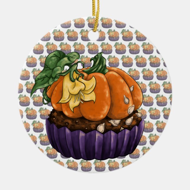 Pumpkin Cupaka Julgransprydnad Keramik (Framsidan)