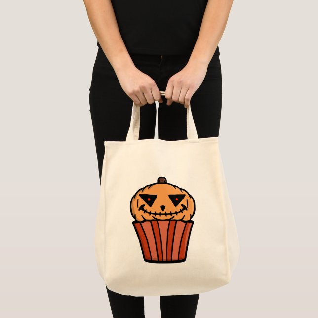 Pumpkin Cupcake Halloween Tygkasse (Framsida (produkt))