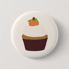 Pumpkin Cupcoa - Round Pin-up Badge Knapp