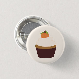 Pumpkin Cupcoa - Round Pin-up Badge Knapp