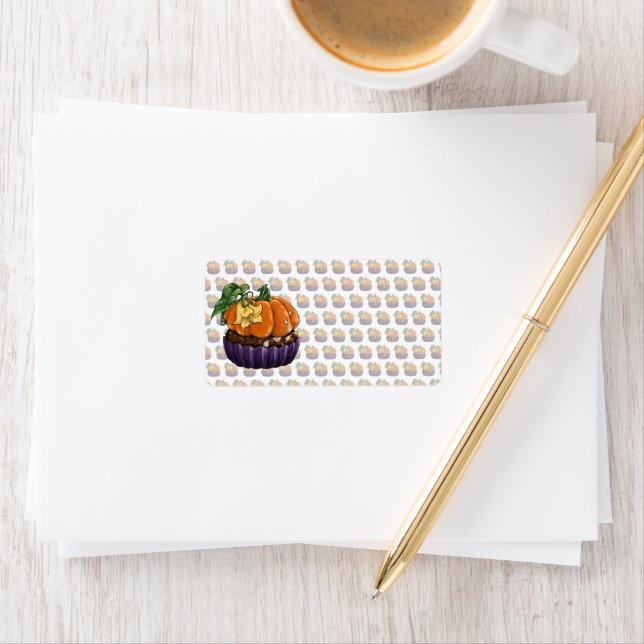 Pumpkin Cuptårta Adressetikett (Insitu)