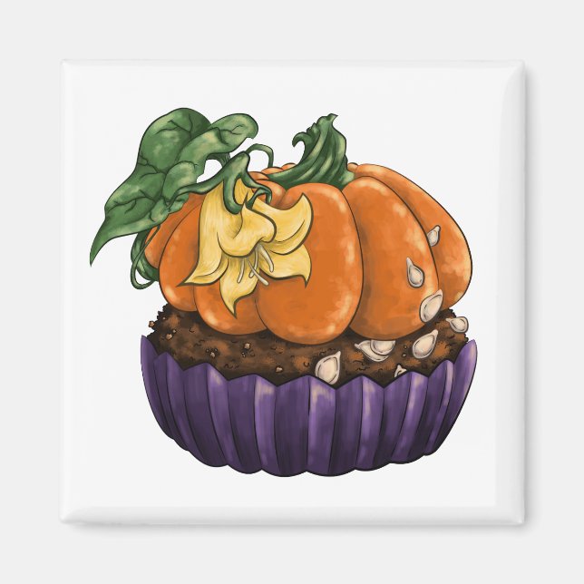 Pumpkin Cuptårta Magnet (Framsidan)