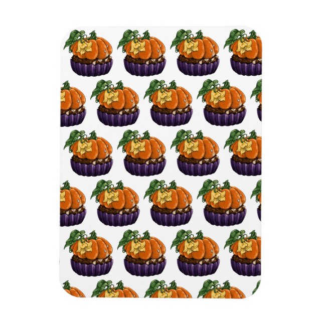 Pumpkin Cuptårta Magnet (Vertikal)