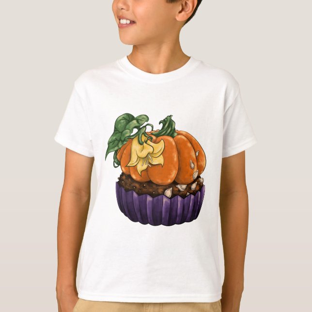 Pumpkin Cuptårta T Shirt (Framsida)