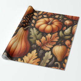 Pumpkin Cute Watercolor Fall & Autumn Thanksgiving Presentpapper