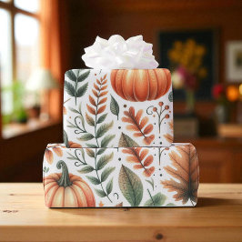 Pumpkin Cute Watercolor Fall & Autumn Thanksgiving Presentpapper