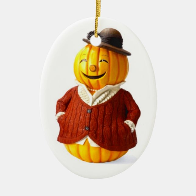 Pumpkin Dam Julgransprydnad Keramik (Framsidan)