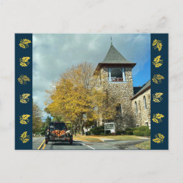 Pumpkin Delivery Höst löv vycard Vykort