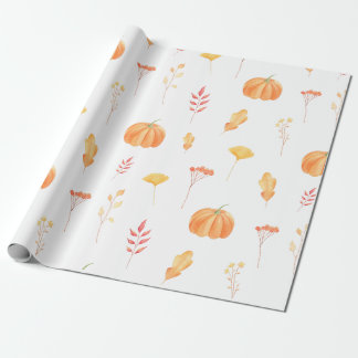Pumpkin Design Gift Wrapping Papper Presentpapper