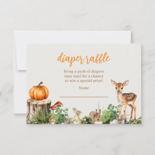 Pumpkin Diaper Raffle Inbjudningar