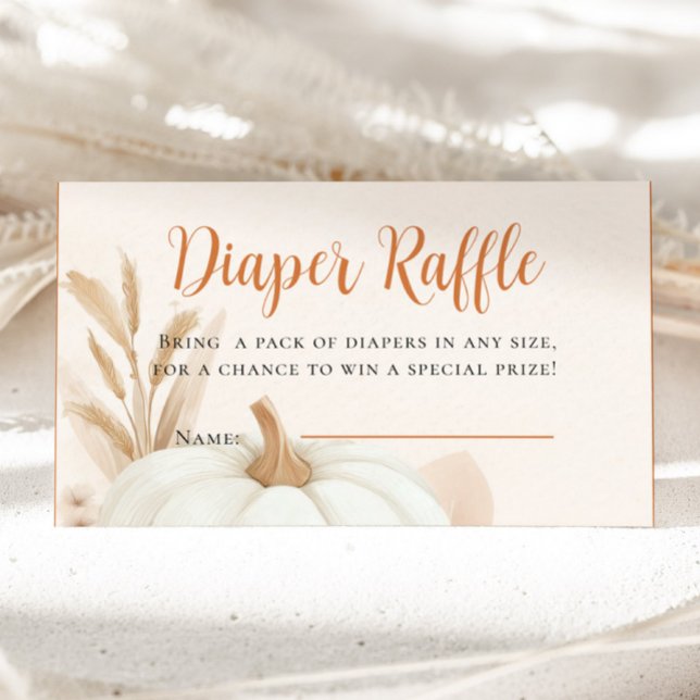 Pumpkin Diaper Raffle Tilläggskort (Pumpkin Diaper Raffle Enclosure Card)