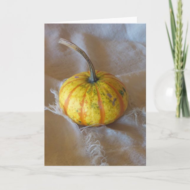 "Pumpkin" Digitalt Ändrad stilllivstid på Fabric Kort (Framsida)