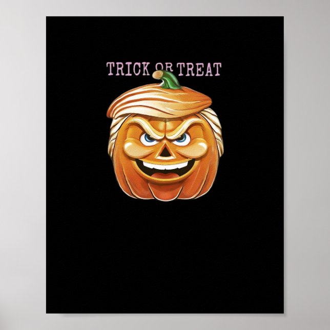 Pumpkin Donald, Funny Halloween Scary Classic Poster (Framsidan)