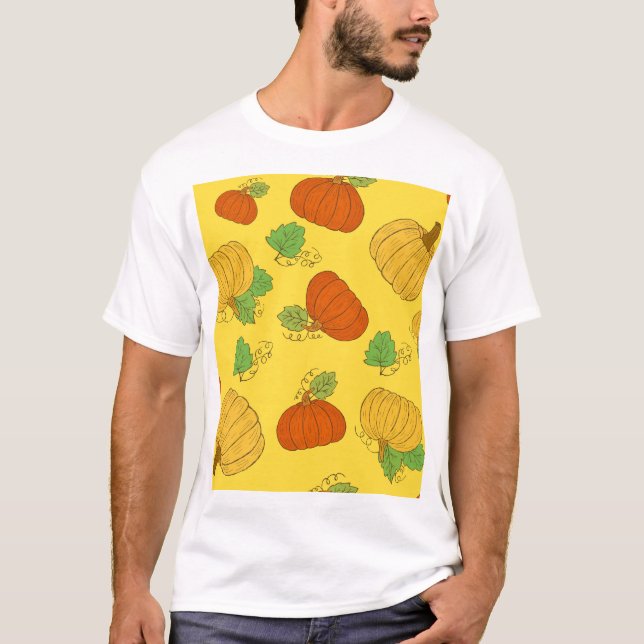 Pumpkin Doodle: Hand plockade utan sjöskydd T Shirt (Framsida)