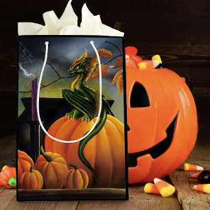 Pumpkin Dragon Cauldron Halloween