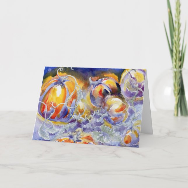 Pumpkin Dreams Blank Notecard Tack Kort (Framsida)