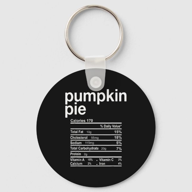 Pumpkin E Nutrition Facts Funny Thanksgiving Chris Nyckelring (Framsida)