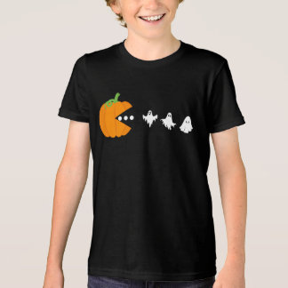 Pumpkin Eating Ghost Gamer Halloween Manar Women T Shirt