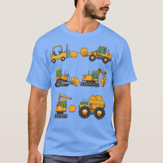 Pumpkin Ecavator Lazy Halloween Costume Heavy Equi T Shirt