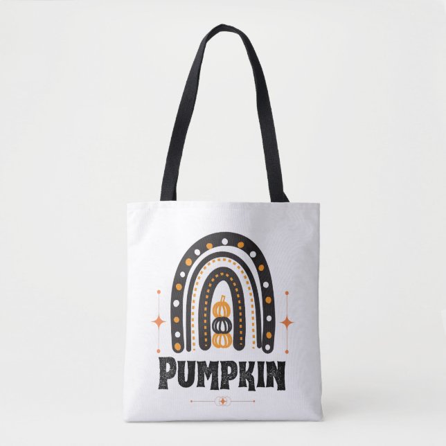 Pumpkin Elegant Black Rainbow Tygkasse (Framsida)