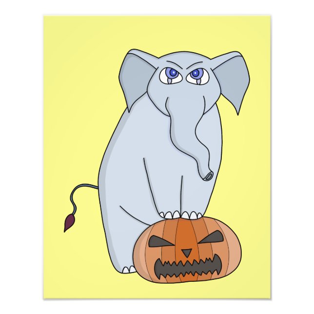 Pumpkin Elephant Fototryck (Framsidan)