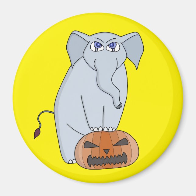 Pumpkin Elephant Magnet (Framsidan)